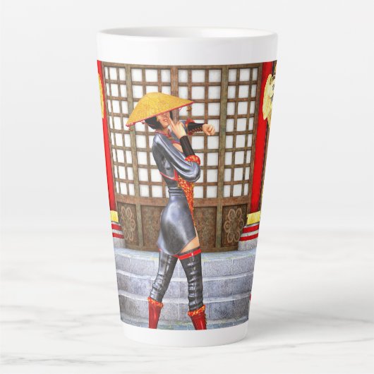 Asian Warrior Maiden Milchtasse (Vorderseite)