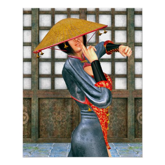 Asian Warrior Maiden Poster (Vorderseite)