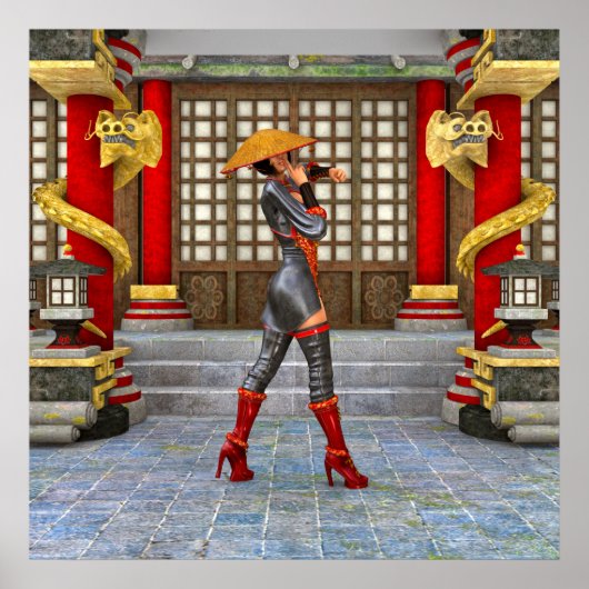 Asian Warrior Maiden Poster (Vorne)