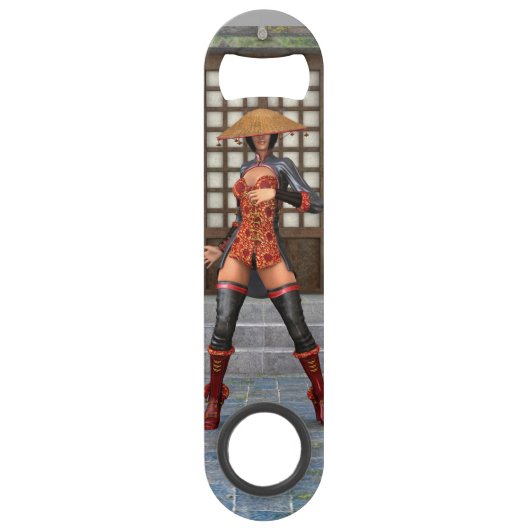 Asian Warrior Maiden Speedflaschenöffner (Vorderseite)