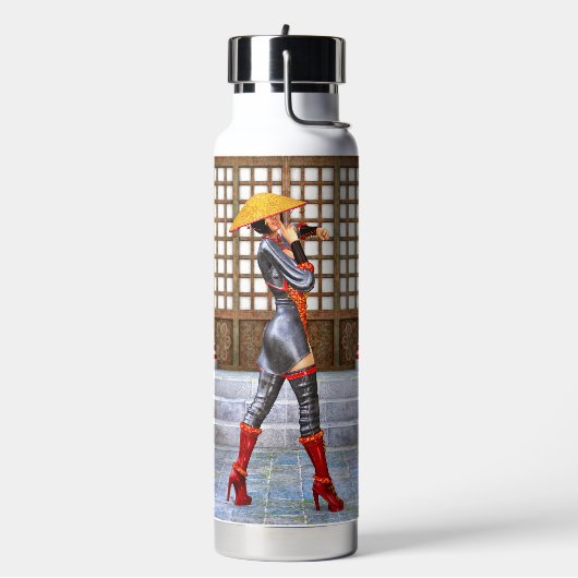 Asian Warrior Maiden Trinkflasche (Links)