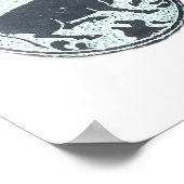 Asian Water Buffalo Design Poster (Ecke)