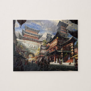asianisches Pagoda-Straßenpuzzle Puzzle