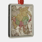 AsiaPanoramic MapAsia 6 Silbernes Ornament (Rechts)