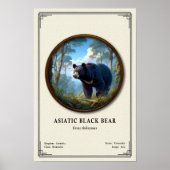 Asiatic Black Bear Zoology Series Poster (Vorne)