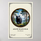 Asiatic Black Bear Zoology Series Poster (Vorne)