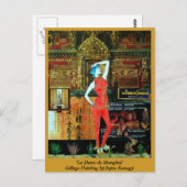 Asiatisch-ähnliche Postkarte mit ursprünglicher (Vorne/Hinten)