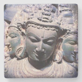 Asiatisch antike Fassaden Statue Foto Stilvoll Steinuntersetzer (Vorderseite)