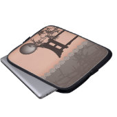 Asiatisch-braune Torii-Bambuskunst Laptopschutzhülle (Vorne Knopf)