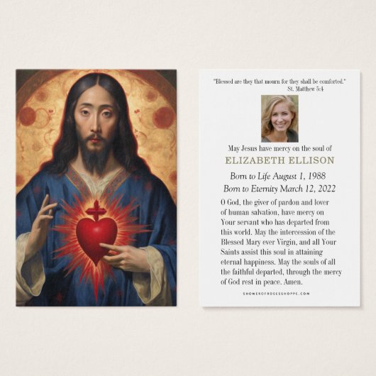 Asiatisch-chinesisches Heiligherz Jesus Beerdigung (Vorne & Hinten)