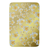 asiatisch, gelb, weiß, blühend, hell, gold, blumen badematte (Vorderseite Vertikal)