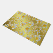 asiatisch, gelb, weiß, blühend, hell, gold, blumen fußmatte (Schrägansicht)