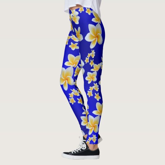 asiatisch, gelb, weiß, blühend, hell, gold, blumen leggings (Links)
