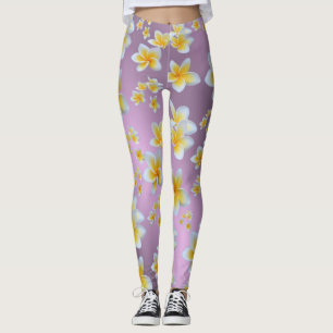 asiatisch, gelb, weiß, blühend, hell, gold, blumen leggings