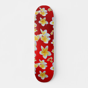 asiatisch, gelb, weiß, blühend, hell, gold, blumen skateboard