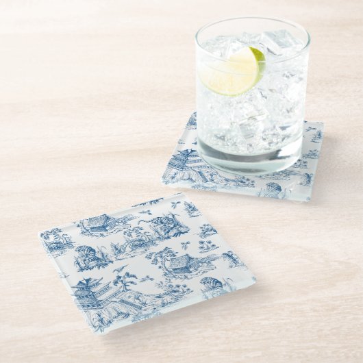 asiatisch  glasuntersetzer (Schrägansicht)