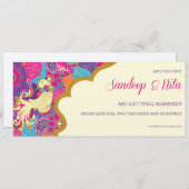 Asiatisch - Hochzeit - Henna - Save the Date (Vorne/Hinten)