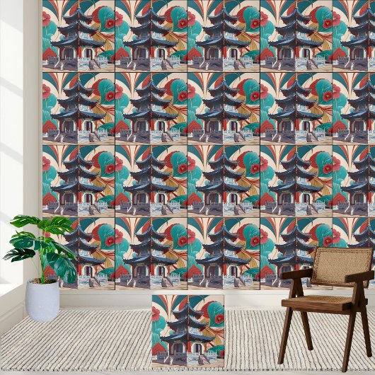 Asiatisch Inspiriert Blumenmuseum Monte San Giorgi Fliese