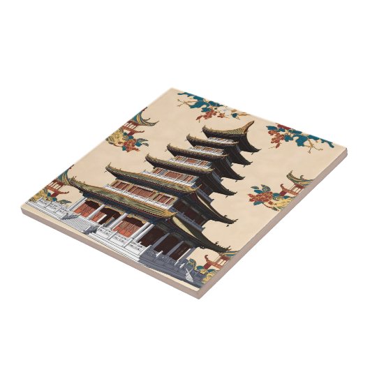 Asiatisch Inspiriert Blumentempel Chinoiserie Pago Fliese (Seite)