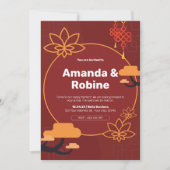 Asiatisch Inspiriert Einladung zur Hochzeit (Vorderseite)