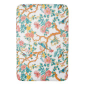 Asiatisch Inspirierte Muster, farbenfrohe Blume Vö Badematte (Vorderseite Vertikal)