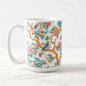Asiatisch Inspirierte Muster, farbenfrohe Blume Vö Kaffeetasse (Links)