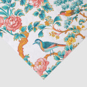 Asiatisch Inspirierte Muster, farbenfrohe Blume Vö Seidenpapier (Detail)