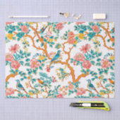 Asiatisch Inspirierte Muster, farbenfrohe Blume Vö Seidenpapier (Handwerk)