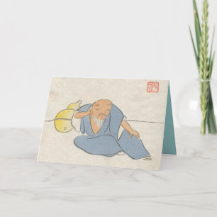 Asiatisch inspirierte Vintage-Karten - Zen-Meister Karte