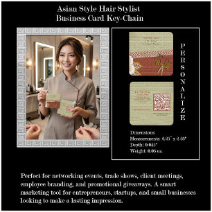 Asiatisch inspirierter Friseur-Schlüsselanhänger m Schlüsselanhänger
