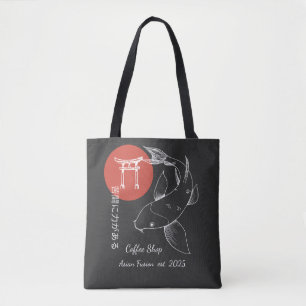 Asiatisch inspirierter personalisierter Koi-Fisch Tasche