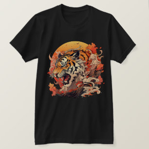 Asiatisch inspirierter Vintage-Stil Retro-Japanisc T-Shirt