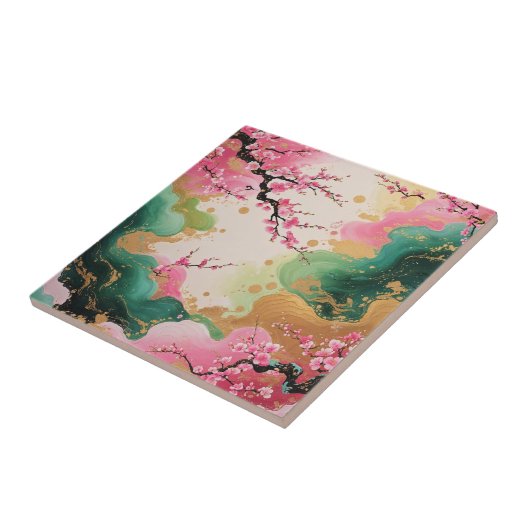 asiatisch Inspiriertes Cherry-Blossom-Muster Fliese (Seite)