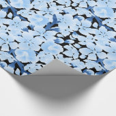 Asiatisch-Japanische Blaukirschenbroschüre Geschenkpapier (Ecke)