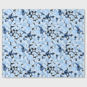 Asiatisch-Japanische Blaukirschenbroschüre Geschenkpapier (Flach)