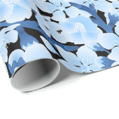 Asiatisch-Japanische Blaukirschenbroschüre Geschenkpapier (Rolleneckpunkt)