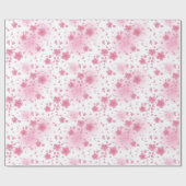 Asiatisch-japanisches Pink Cherry Blossom Wrapping Geschenkpapier (Flach)