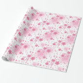 Asiatisch-japanisches Pink Cherry Blossom Wrapping Geschenkpapier (Ungerollt)