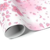 Asiatisch-japanisches Pink Cherry Blossom Wrapping Geschenkpapier (Rolleneckpunkt)