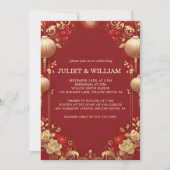 Asiatisch-modernes chinesisches zweisprachiges Pro Einladung (Vorderseite)