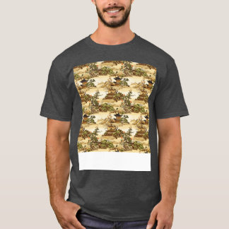 Asiatisch Nahtloses Muster Alt-Japanisch Chinesisc T-Shirt
