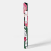 Asiatisch-rosa Wasserlilie auf Kanji Hintergrund Case-Mate iPhone Hülle (Rückseite / Links)