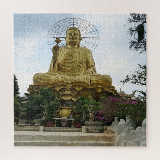 asiatisch, vietnamesisch, kunst, skulptur, buddha, puzzle (Vertikal)