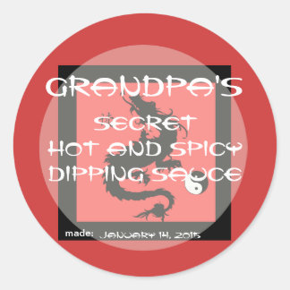 Asiatische Abdeckung für den Canning - Deckel - Gr Runder Aufkleber