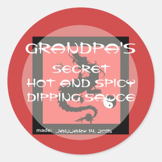 Asiatische Abdeckung für den Canning - Deckel - Gr Runder Aufkleber (Vorderseite)