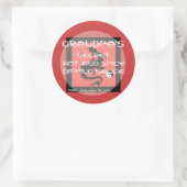 Asiatische Abdeckung für den Canning - Deckel - Gr Runder Aufkleber (Tasche)