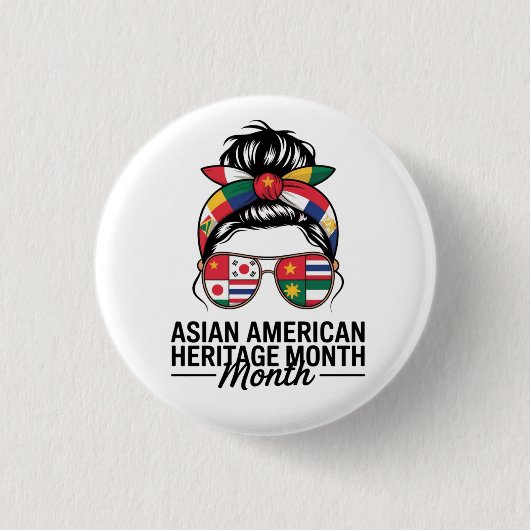 asiatische amerikanische und pazifische Inselbewoh Button (Vorderseite)