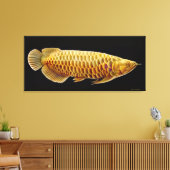 Asiatische Arowana Fisch gezackte Leinwand (Insitu (Wohnzimmer))