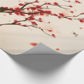 Asiatische Art-Malerei, Pflaumen-Blüte im Frühjahr Geschenkpapier (Ecke)