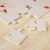 Asiatische Art-Malerei, Pflaumen-Blüte im Frühjahr Puzzle (Seite)